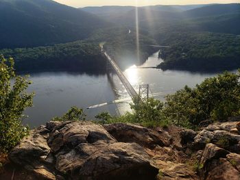 Scenic view of lake against mountains