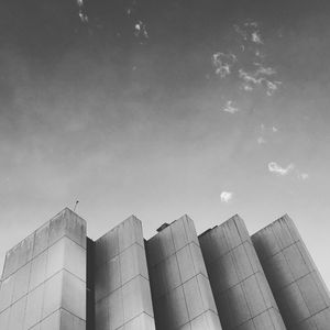 Low angle view of modern building against sky