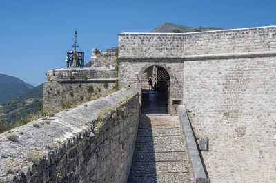 The ruins of the fortress of civitella del tronto