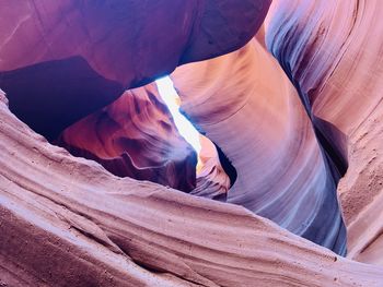 Low angle view of rock formation