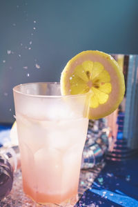 Close-up of drink on table