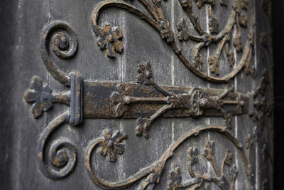 Close-up view of carvings