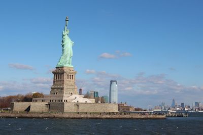 Statue of liberty with sky in background