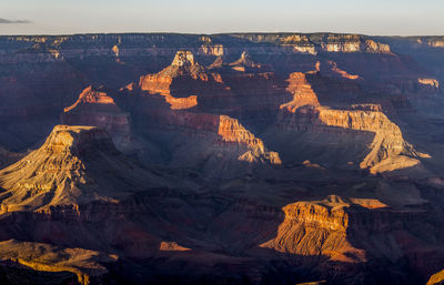 Grand canyon national park with canyon and and cliff during sunset