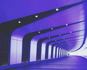 Empty walkway at night