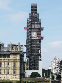 Low angle view of buildings against sky