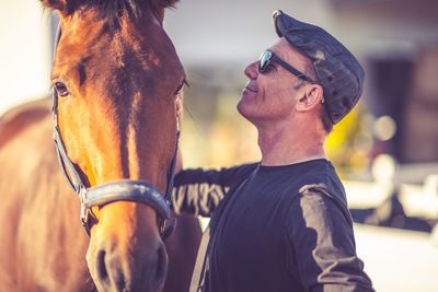 Portrait of horse riding