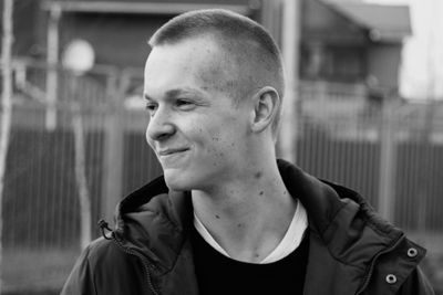 Close-up of mid adult man