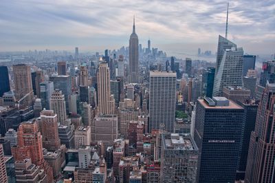 Aerial view of buildings in city