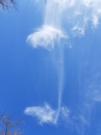 Low angle view of vapor trail in sky