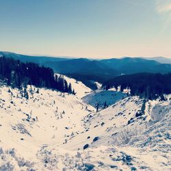 Scenic view of mountain range