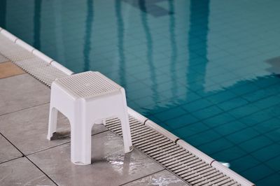 High angle view of swimming pool