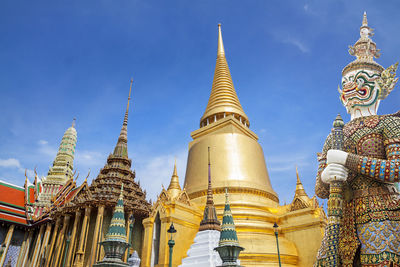 Low angle view of traditional building against sky