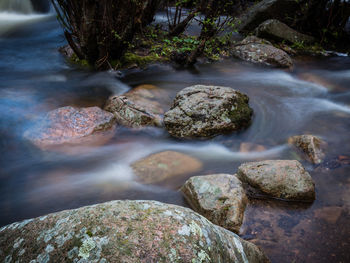 River flowing through rocks