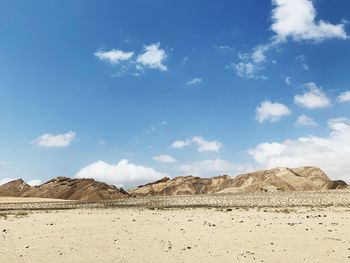 Scenic view of desert against sky