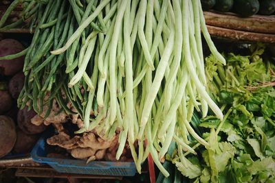 Vegetables for sale at market stall