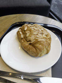 Close-up of dessert in plate on table