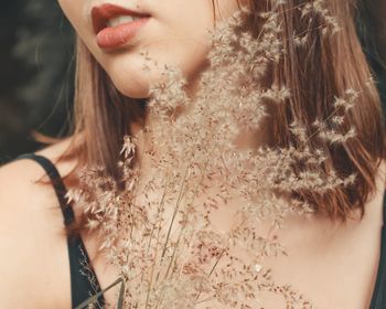 Close-up of young woman