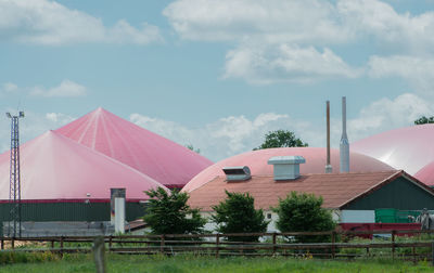 Built structures against sky