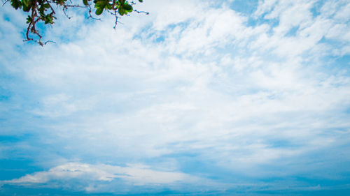 Low angle view of clouds in sky