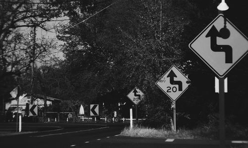 Information sign on road