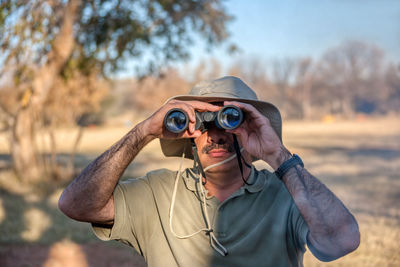 Portrait of man wearing sunglasses