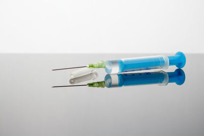 Close-up of pen against white background