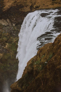 Scenic view of waterfall