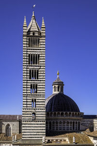 Aerial view of duomo di siena from facciatone - siena, tuscany, italy