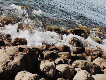 Scenic view of sea waves