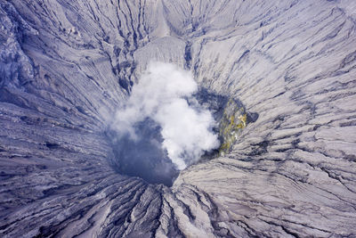 High angle view of volcanic landscape