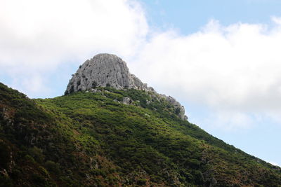 Low angle view of mountain against sky