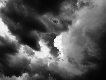 Low angle view of storm clouds in sky