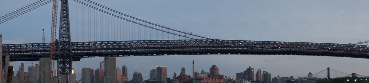 Low angle view of brooklyn bridge