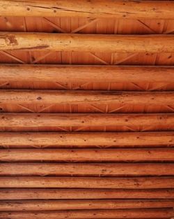 Full frame shot of bread on wooden wall