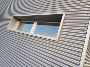 Low angle view of window of building