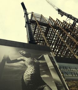 Low angle view of person against sky