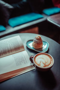 Close-up of coffee on table