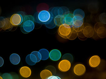 Defocused image of illuminated lights