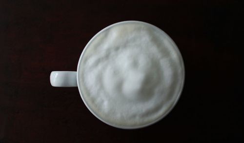 Close-up of coffee against black background