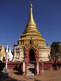 View of temple against clear sky