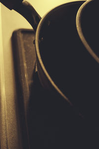 High angle view of coffee on table