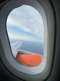 Landscape seen through airplane window