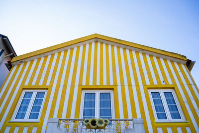 Low angle view of building against clear sky