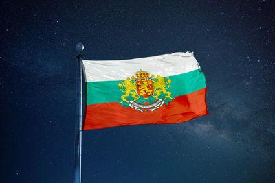 Low angle view of flags flag