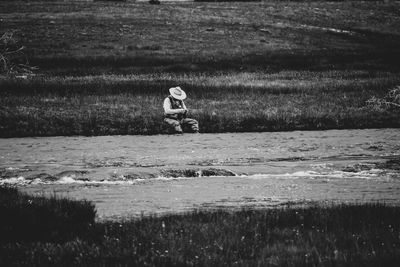 Man standing on field