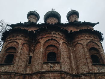 Low angle view of historical building against clear sky