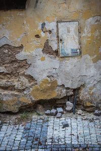 Close-up of weathered wall