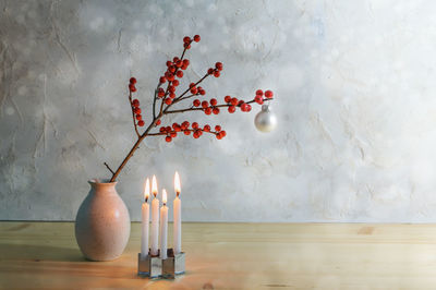 Potted plant on table