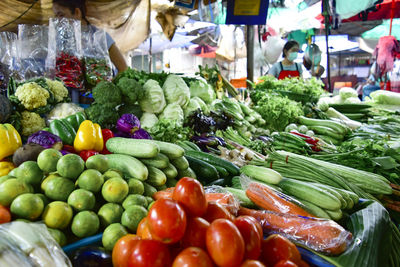 Fruits for sale at market stall